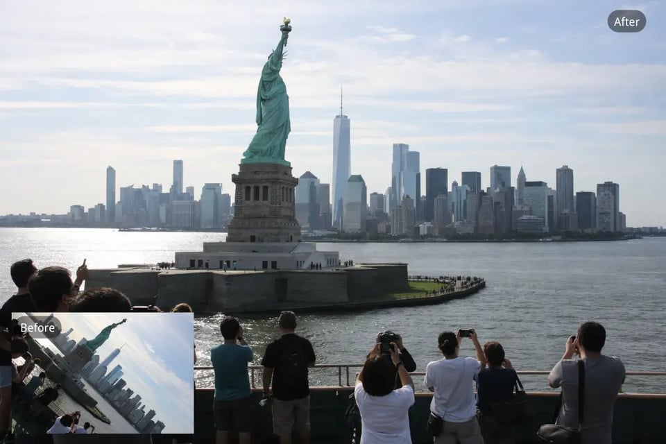 Landscape Horizon Correction Using AI Photo Straightener Online