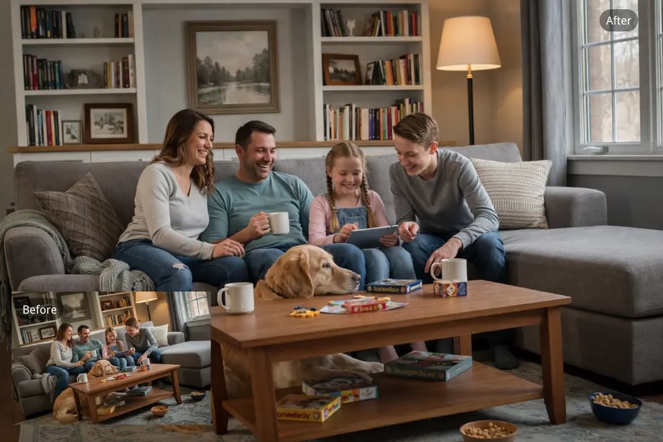 Family and Group Photo Balance Using Free Photo Straightener Online