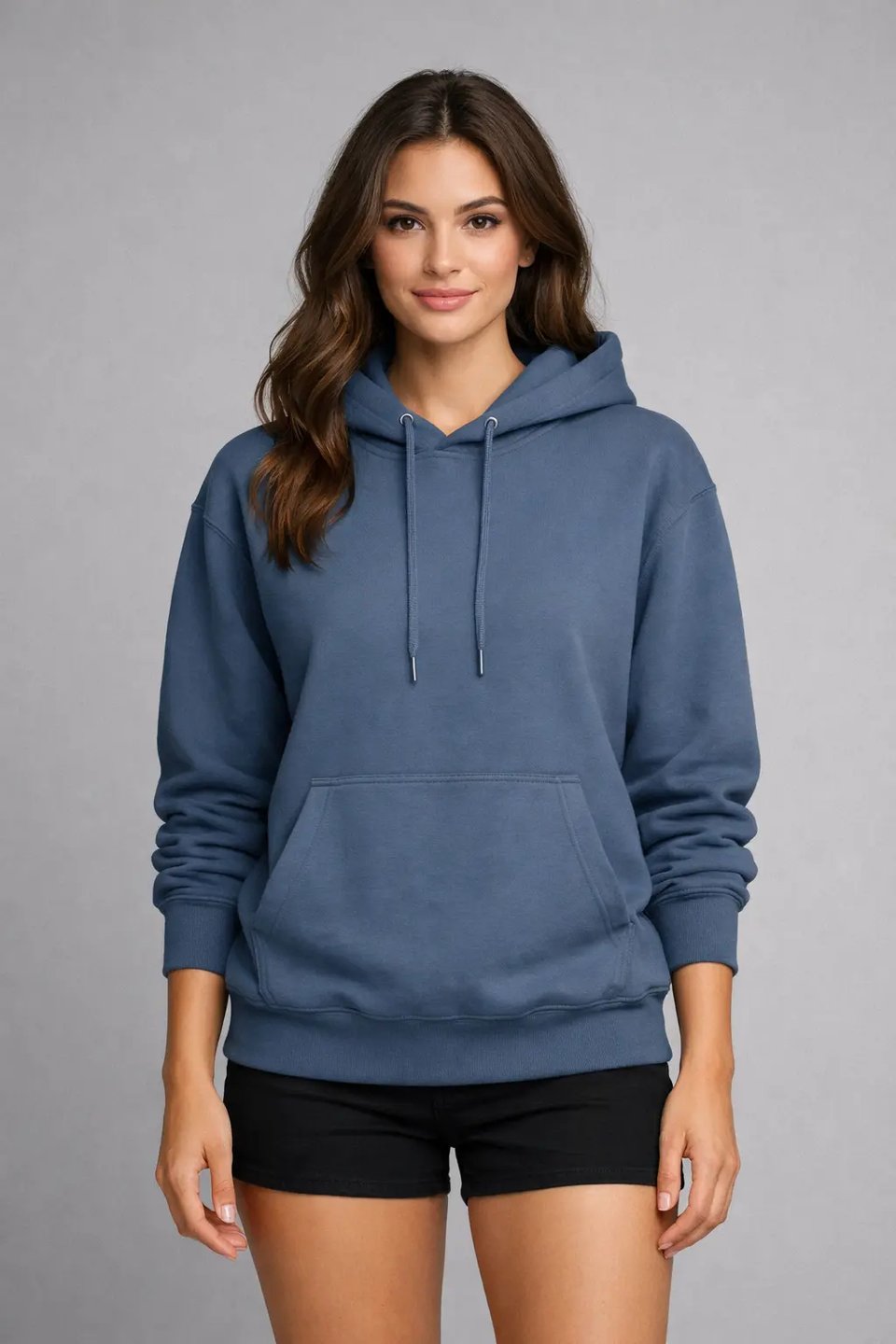 Slate Blue Urban Hoodie Mockup