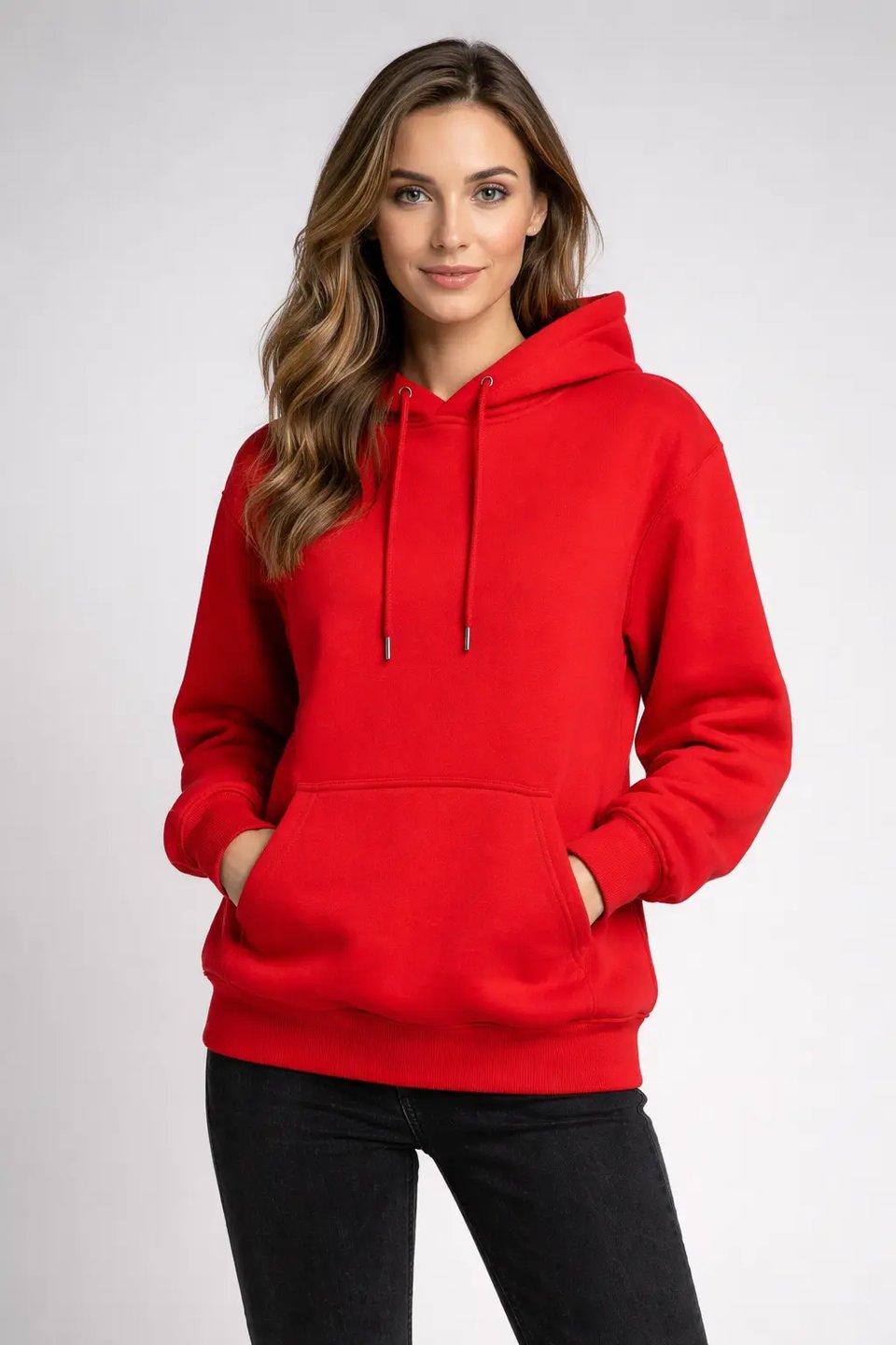 Red Sport Hoodie Mockup