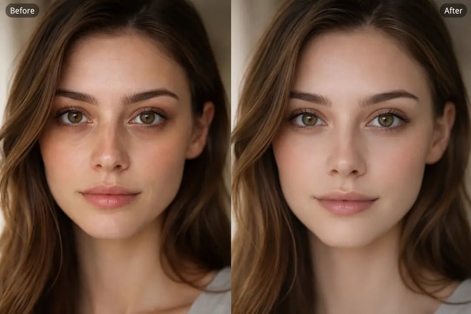 AI Eye Bag Remover with Automatic Under-Eye Detection