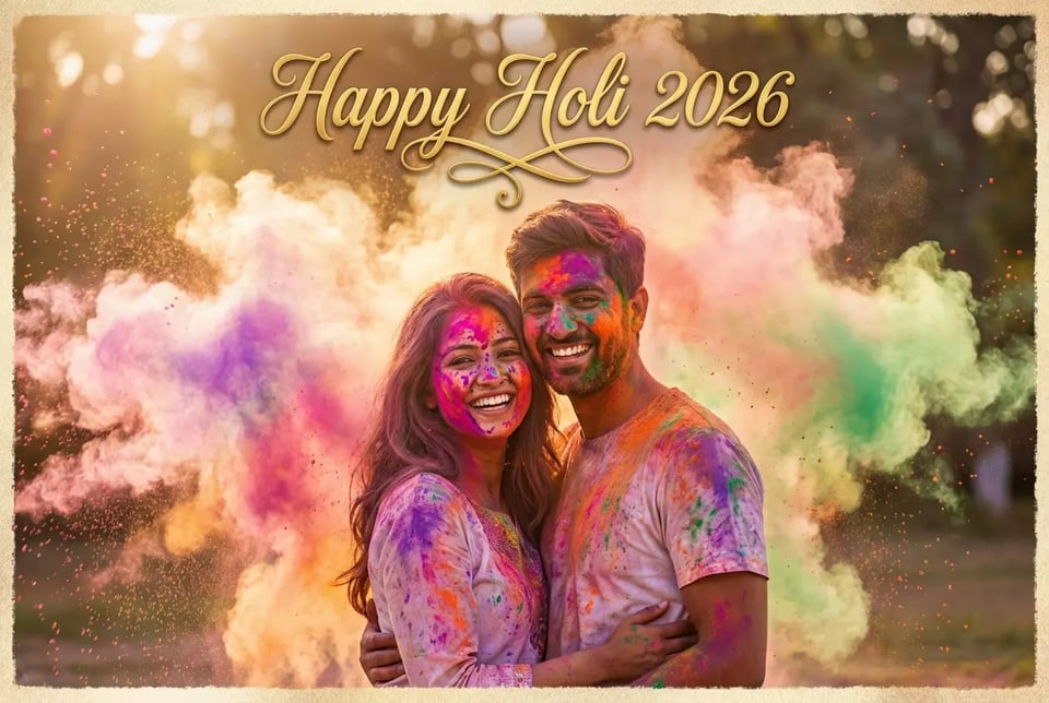 Holi AI Photo Editing Prompt Happy Holi Wishes 2026