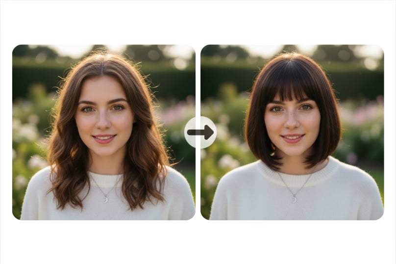 Virtual Hairstyle Try On with AI Bob Hair Filter
