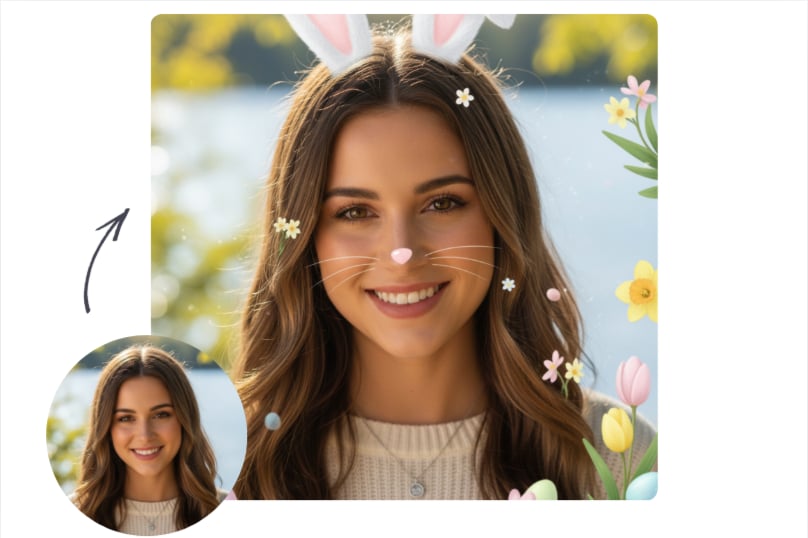Add Bunny Ears to Photo in One Click