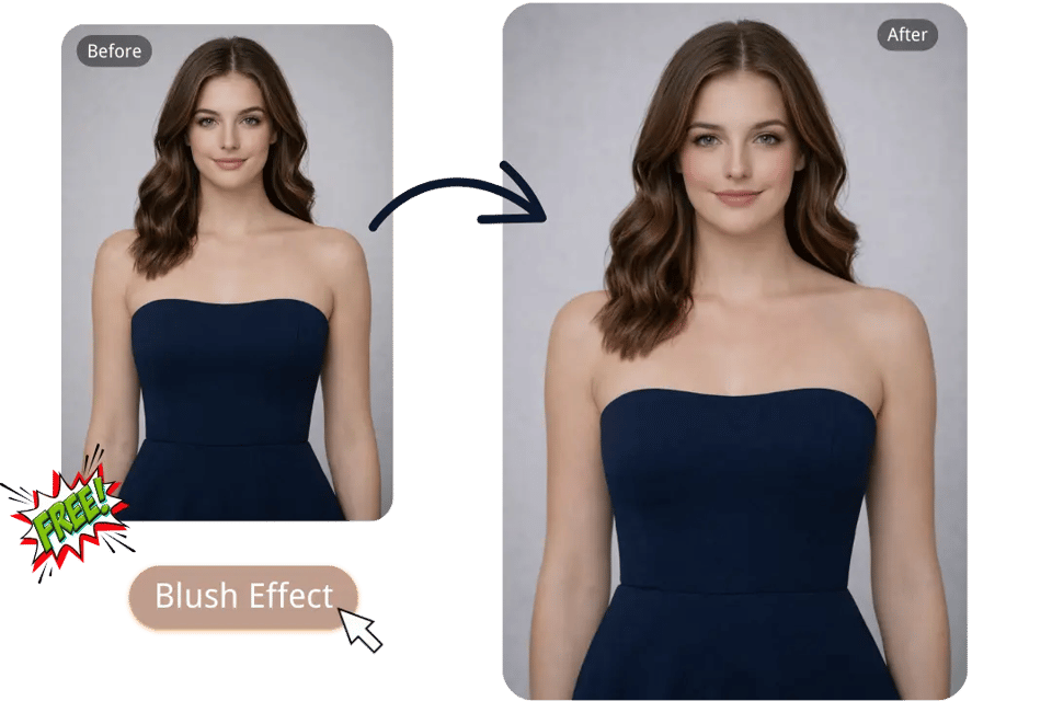 Free Blush Effect with One-Click Fast Enhancement