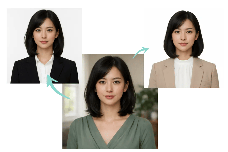 Professional Resume Photo Maker with AI Outfit Change