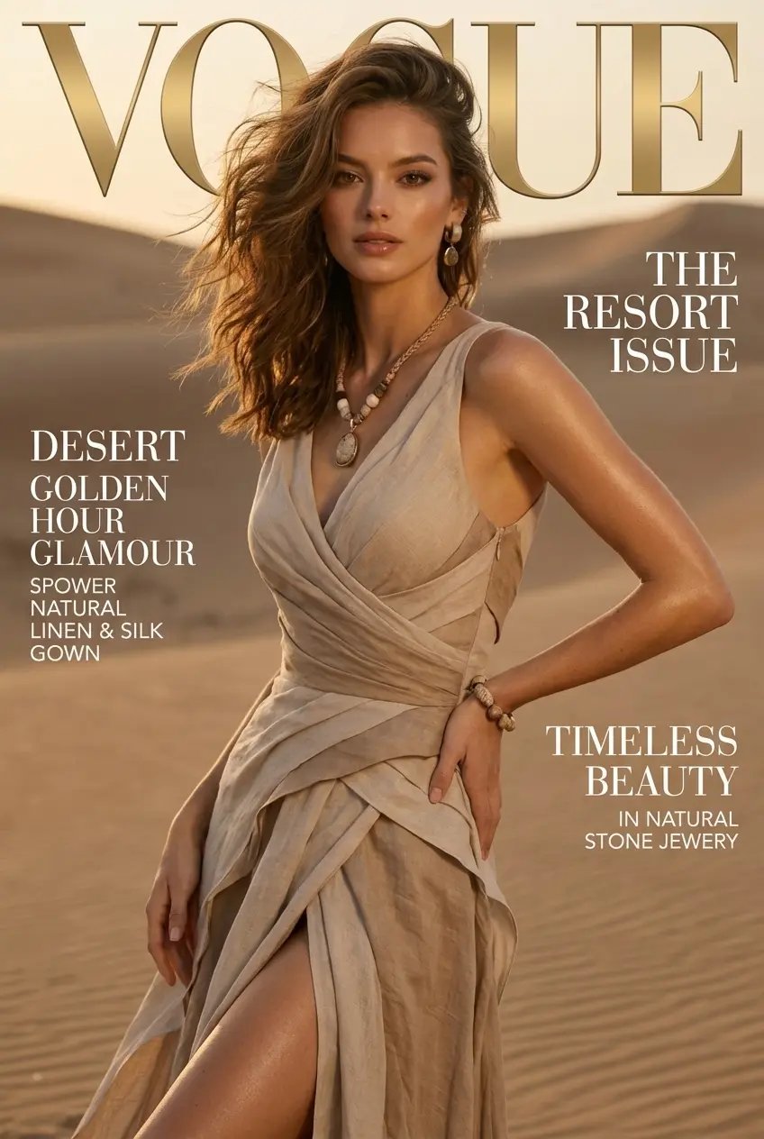 Create a Custom Vogue Cover with Bylo.ai’s AI Vogue Magazine Cover Generator