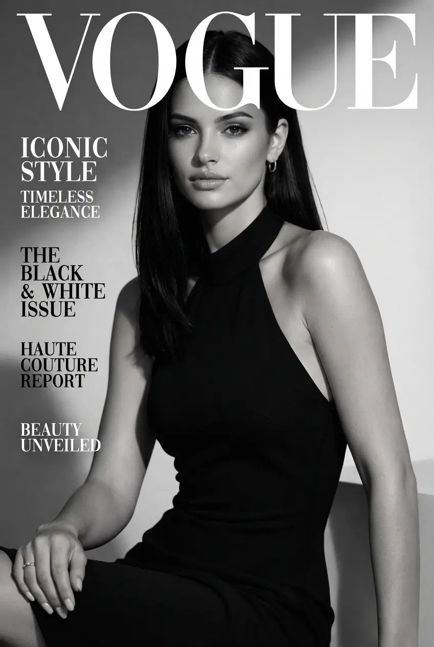 Monochrome Elegance Vogue Cover