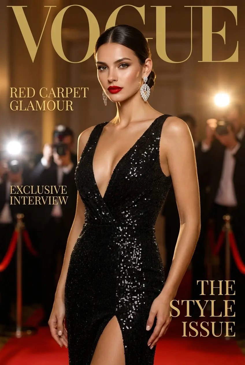 Red Carpet Glamour Vogue Cover