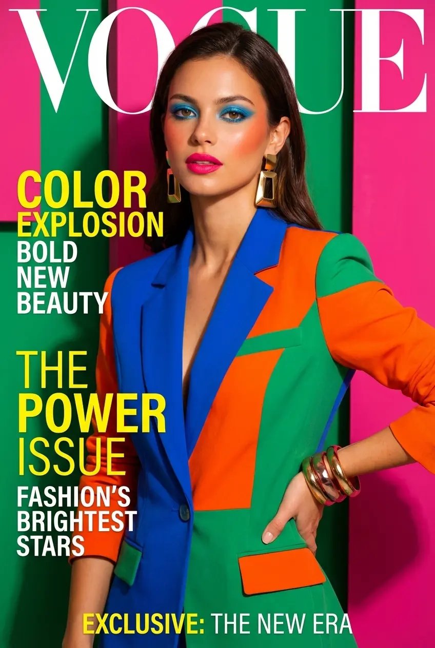 Bold Color Pop Vogue Cover