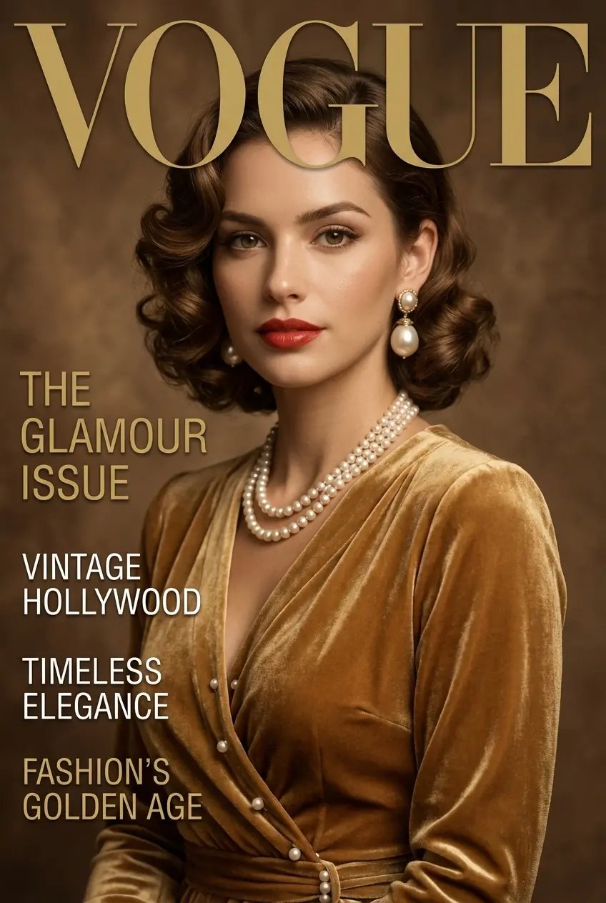 Vintage Glamour Vogue Cover