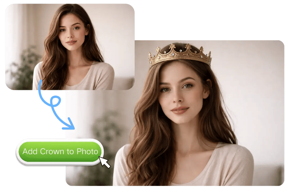 Add Crown to Photo in One Click for Faster Portrait Styling