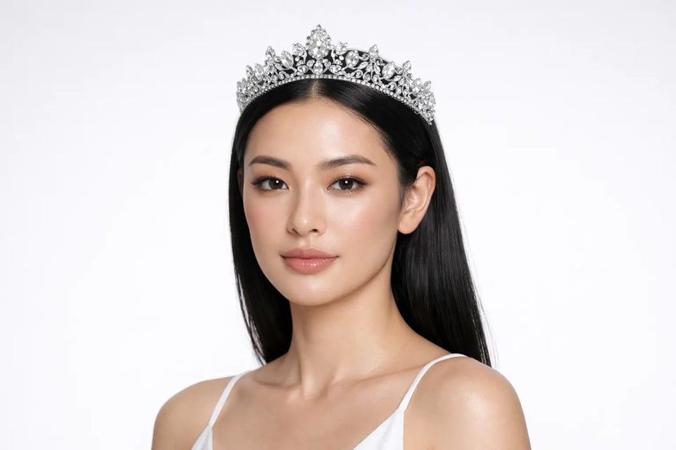Add a Crystal Tiara to Beauty Photos