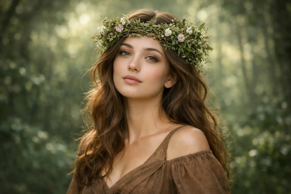 Add a Leaf or Nature Crown to Fantasy Photos