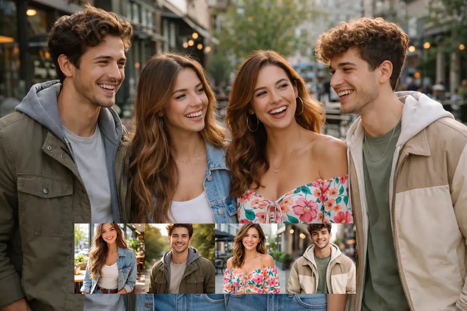 Friends Group Photo for Reunions and Social Sharing