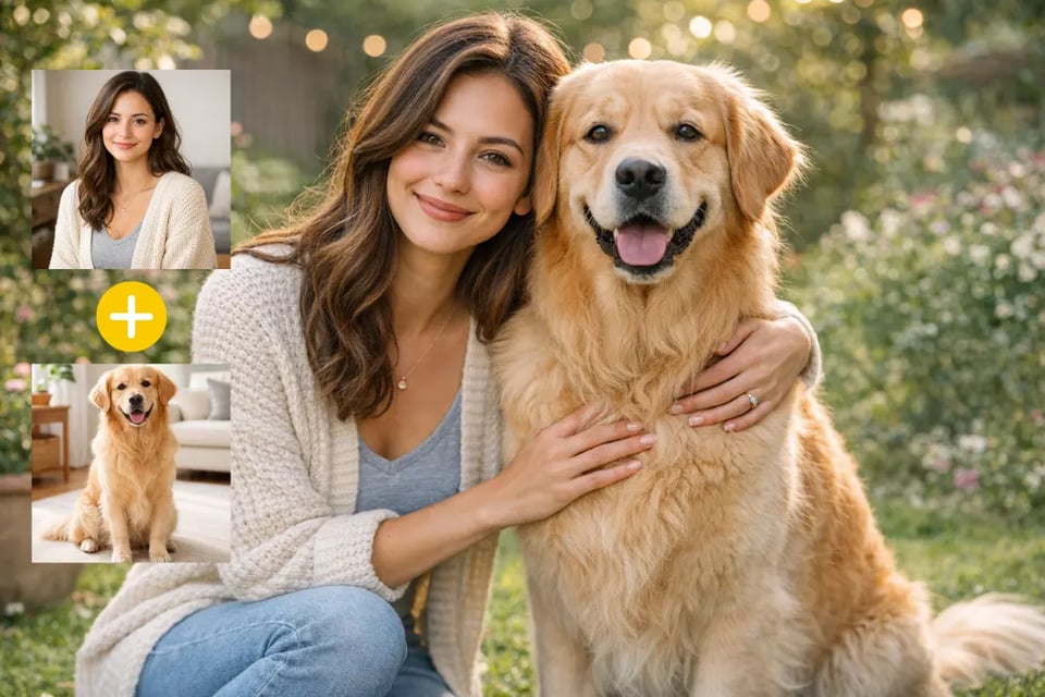 Pet and Owner Group Photo with AI