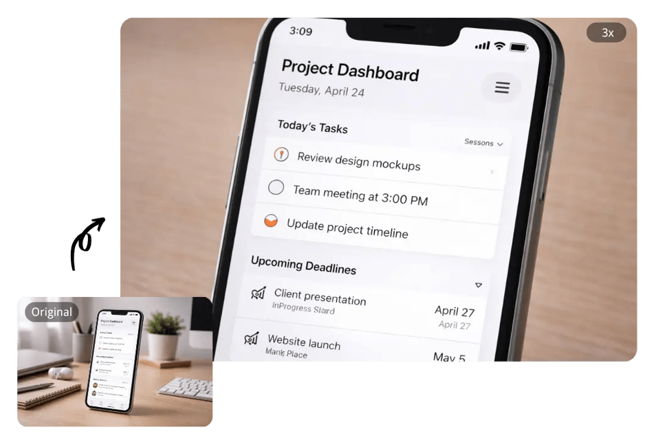Zoom in Image Areas for Products, Portraits, and Text