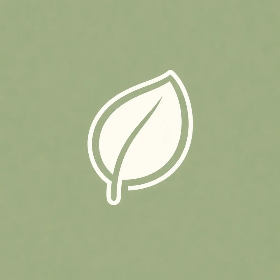 Leaf Emblem Favicon for Wellness and Natural Brands