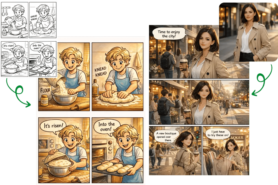 Real Photos Reimagined with AI Comic Stripe Maker