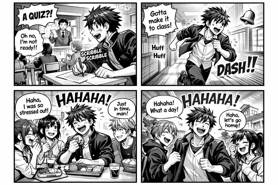 School Life Comic Stripe