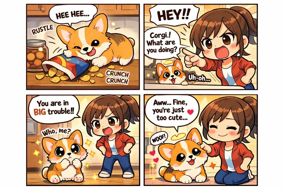 Pet and Owner Comic Stripe