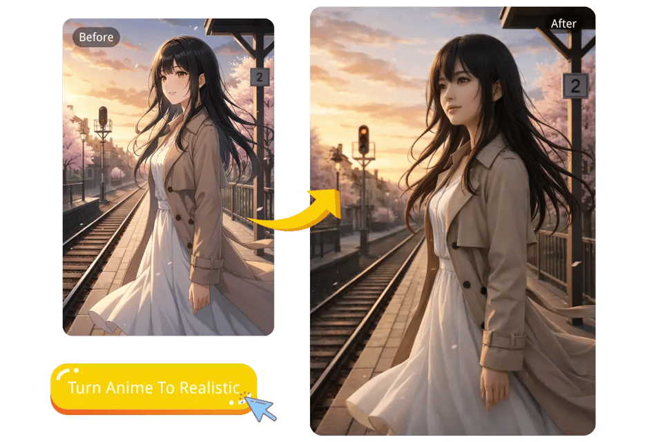 一键在线转换动漫为写实风格,高效出图