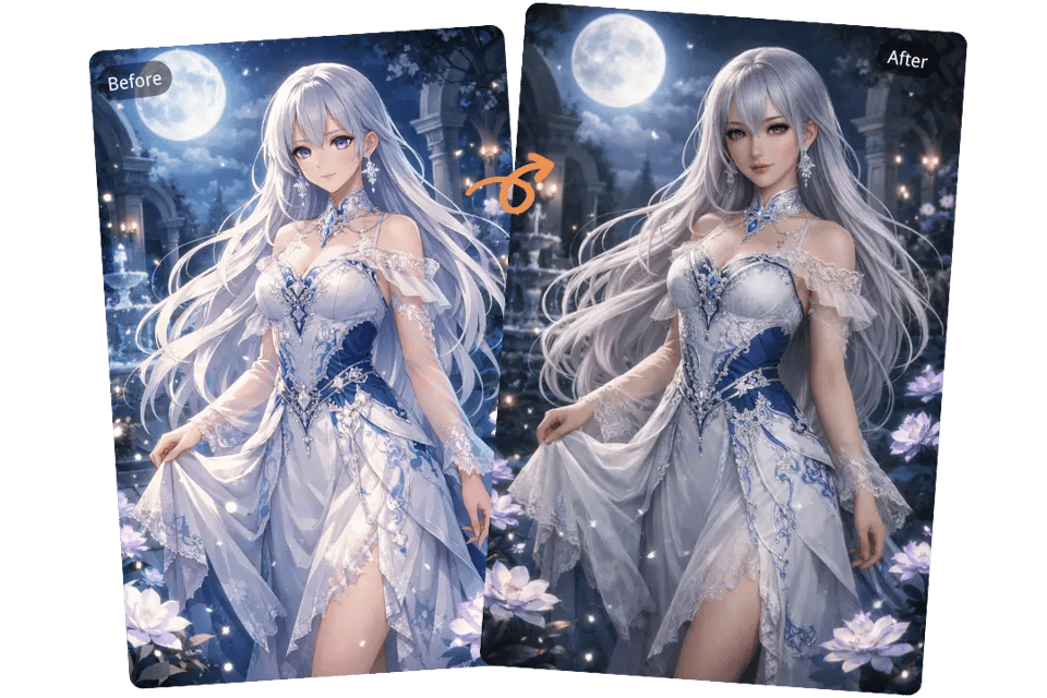 用 AI 将喜爱的角色转化为写实风格的人物形象