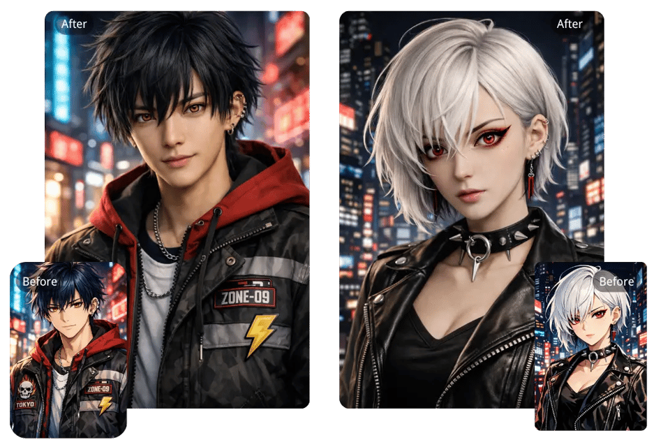 AI动漫转写实,保留原有细节清晰