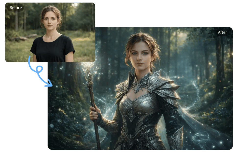 Transform Photos into Fantasy Scenes With Fantasy AI Art Generator