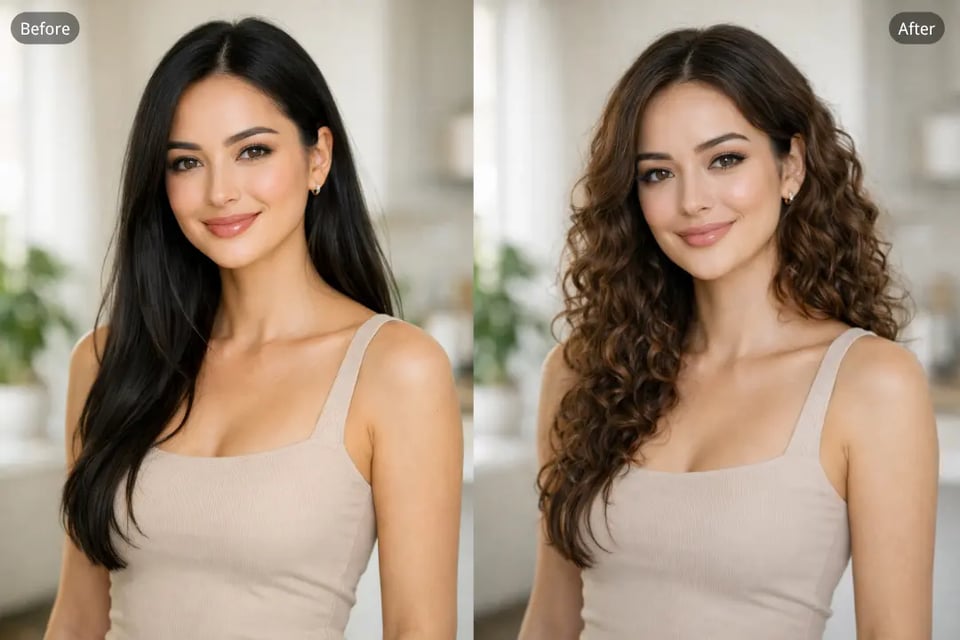 Perm con rizos sueltos