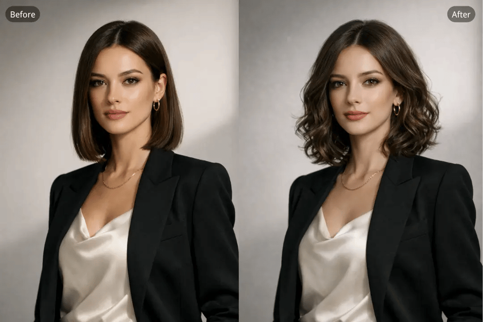 Peinado con perm en capas