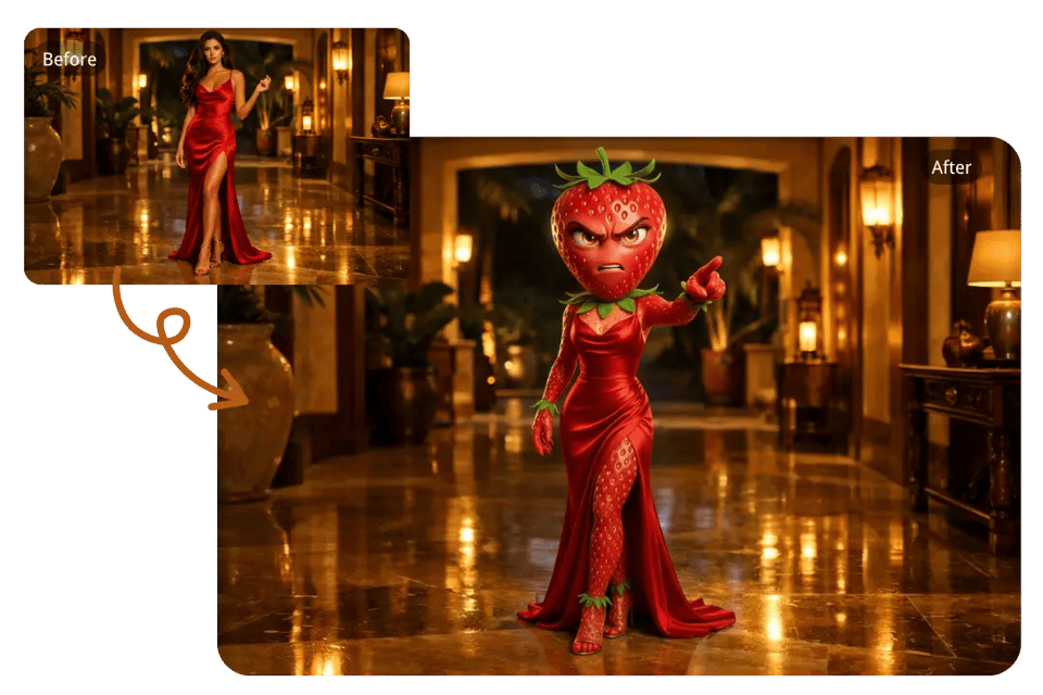 Convierte imágenes existentes en personajes de Fruta IA Isla