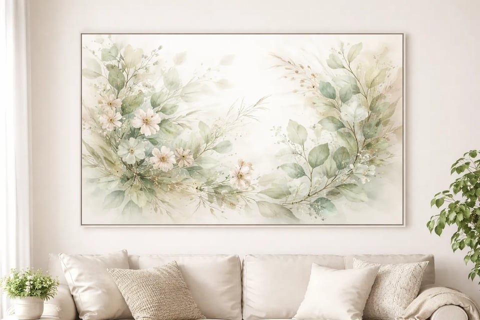 Arte de Pared Botánico para una Decoración de Hogar Aireada y Fresca