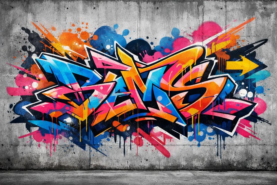 Mural de arte urbano para paredes exteriores y espacios urbanos