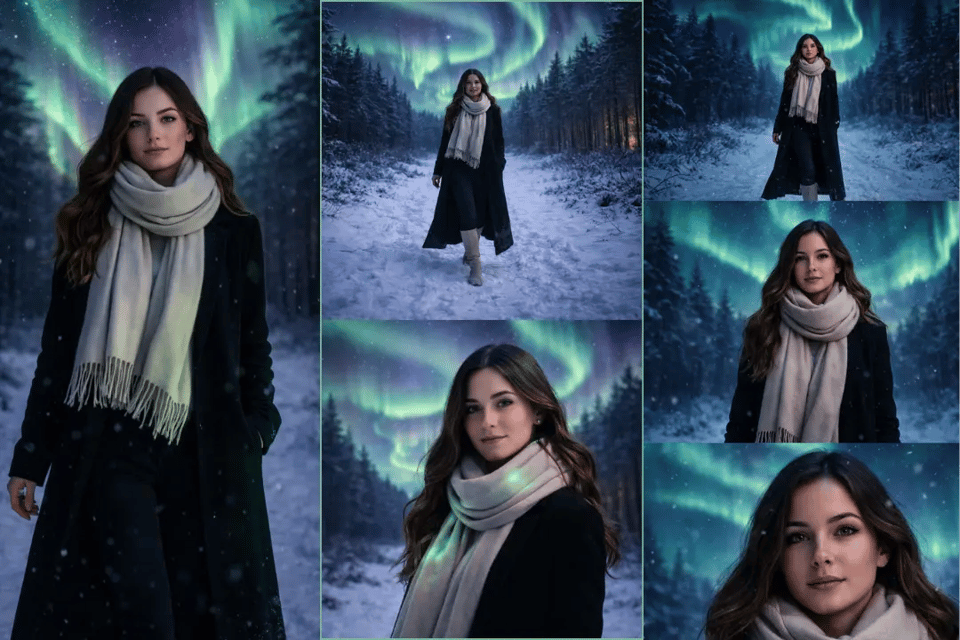 1-Frame, 2-Frame, and 3-Frame Layout Support with AI Aurora Filter