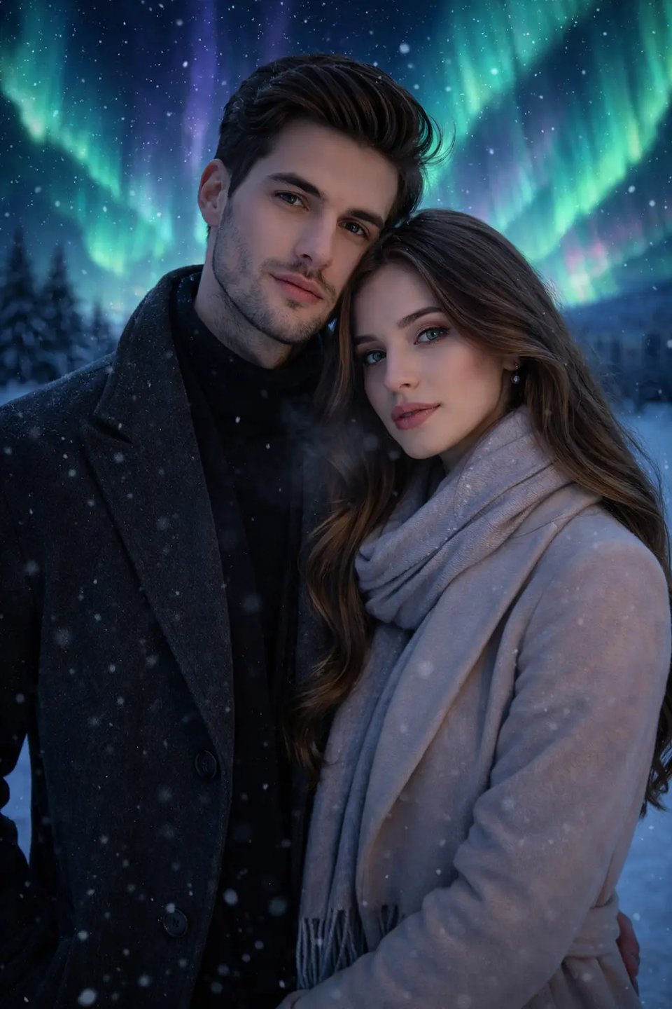 1-Frame Couple Aurora Photo
