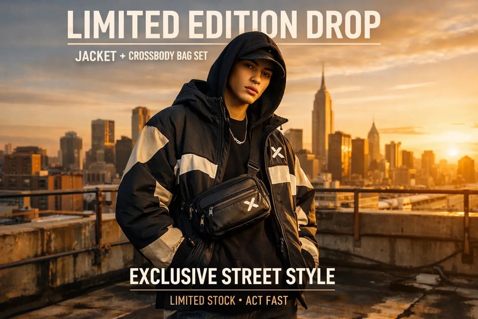 Fashion Ads for Clothing, Accessories, and Brand Drops