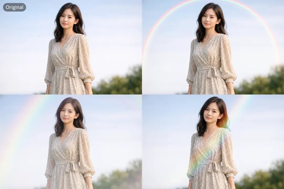 支持提示词的灵活彩虹风格