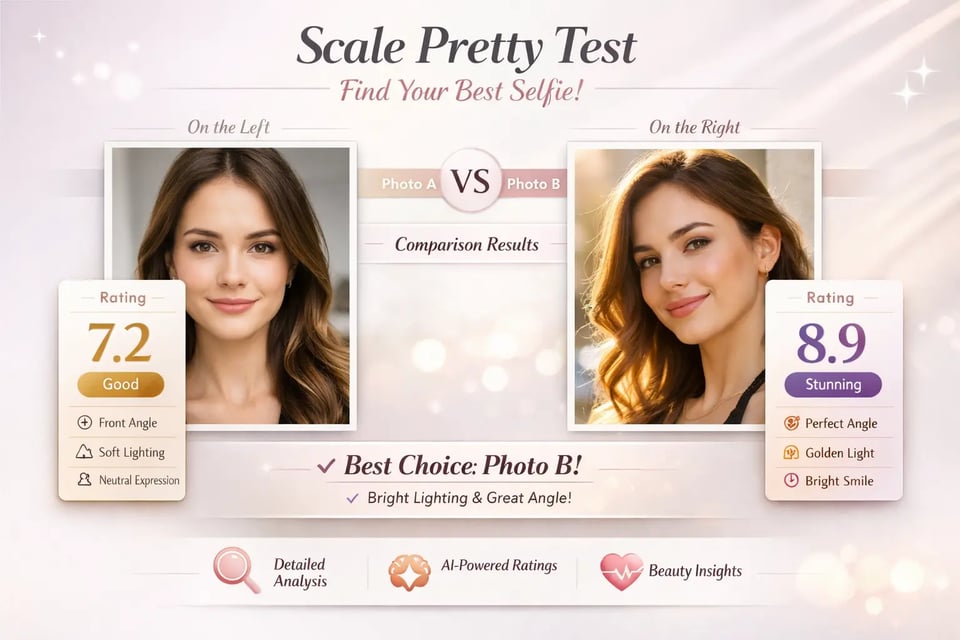 Scale Pretty Test for Comparing Different Selfies