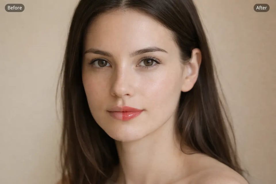 Test IA plus naturel du rouge à lèvres avec un maquillage des lèvres plus précis