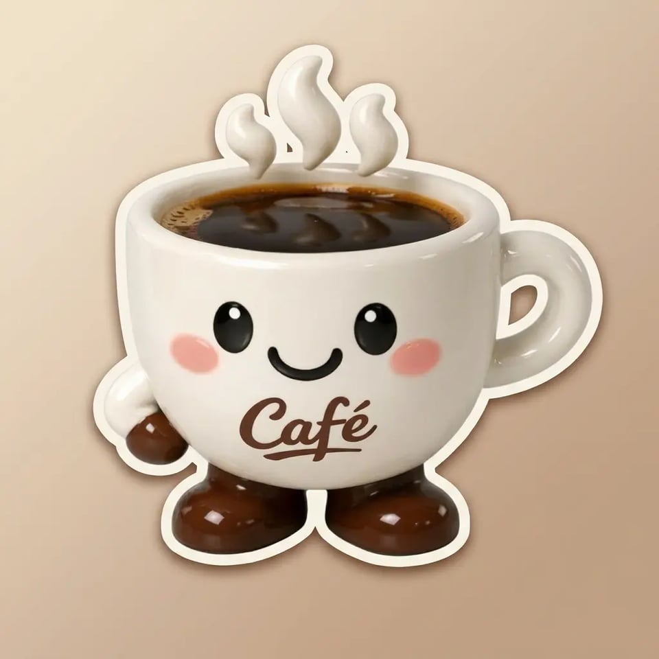 A Custom Outline Logo for Stickers and Brand Assets