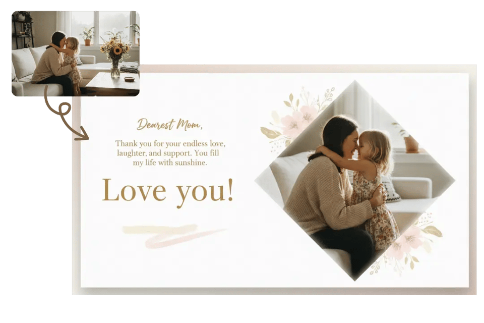 Crea una Tarjeta de Día de la Madre con Memorias Fotográficas