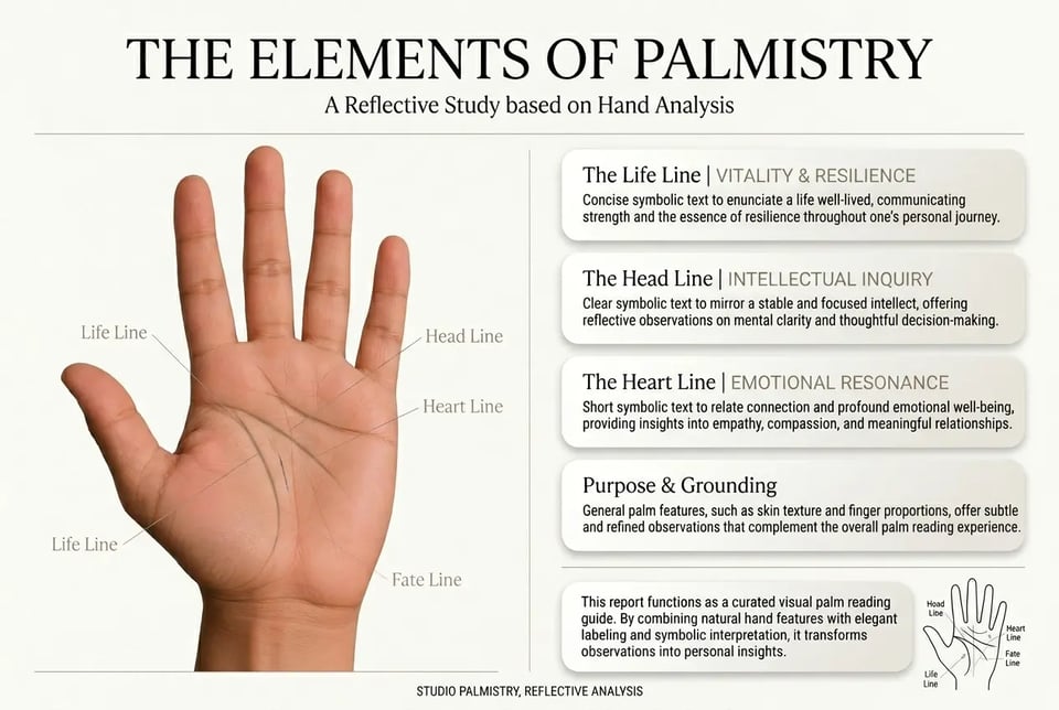 Visual Palm Reading Guide Generation with Line Labels