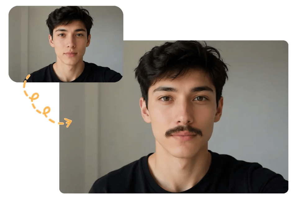 Realistically Add Moustache to Photo with Natural Face Alignment