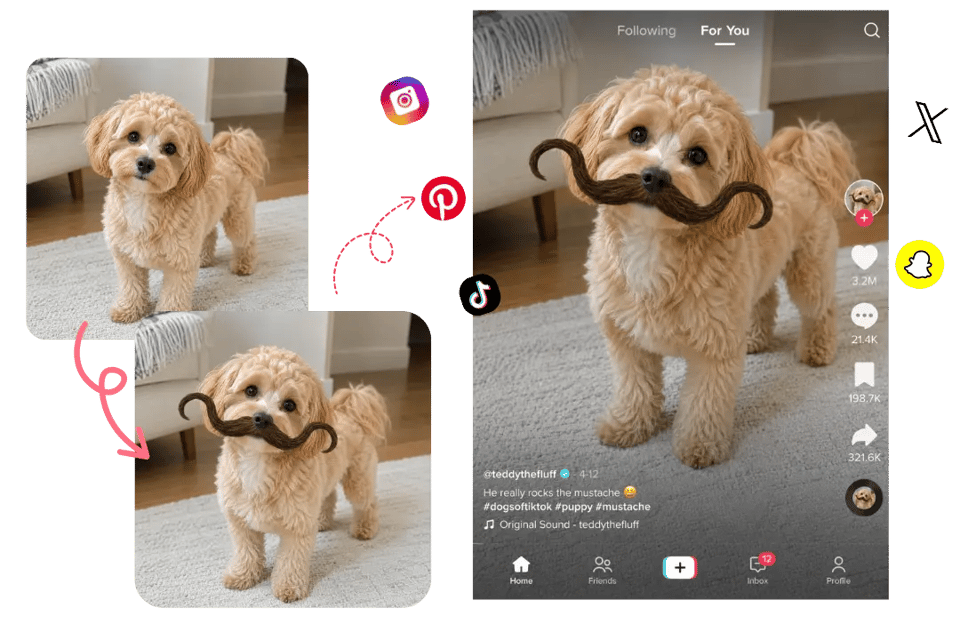 Create Shareable AI Moustache Filter Photos for Social Fun