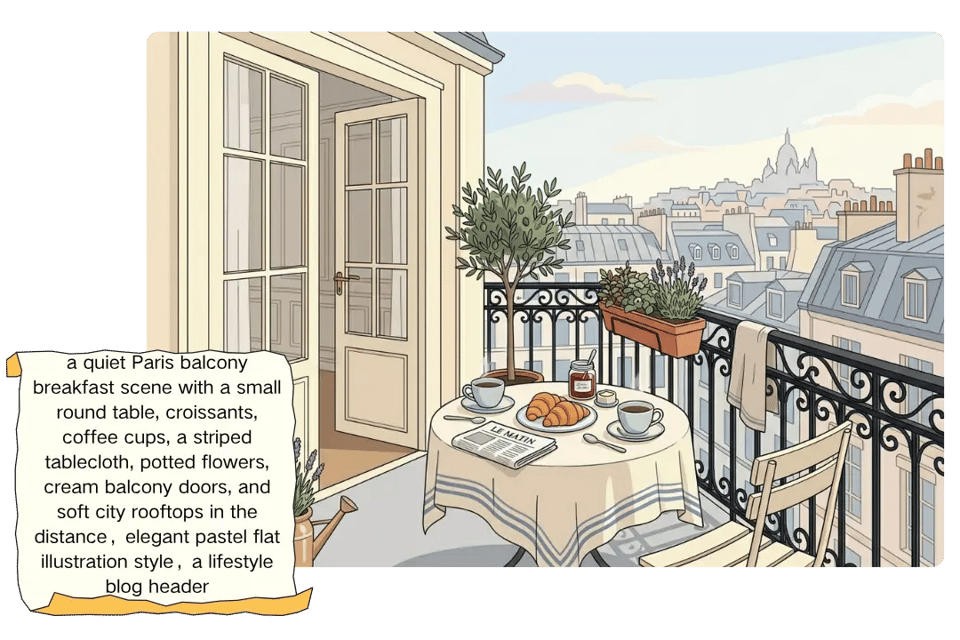 Generate Detailed Flat Illustration from Text Prompts