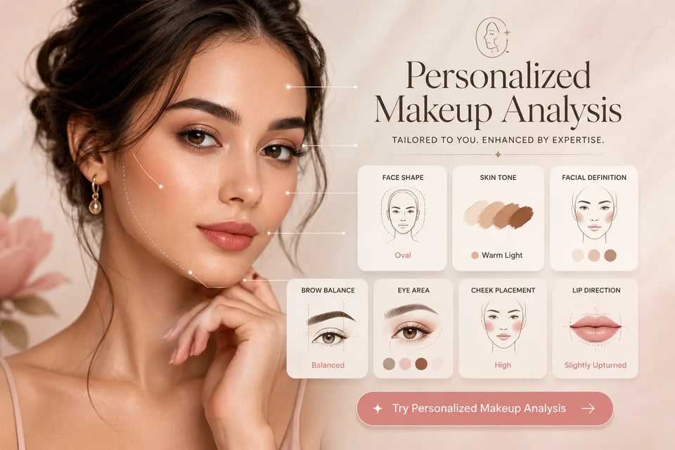 Personalized Makeup Analysis for Face Shape, Skin Tone, and Beauty Balance