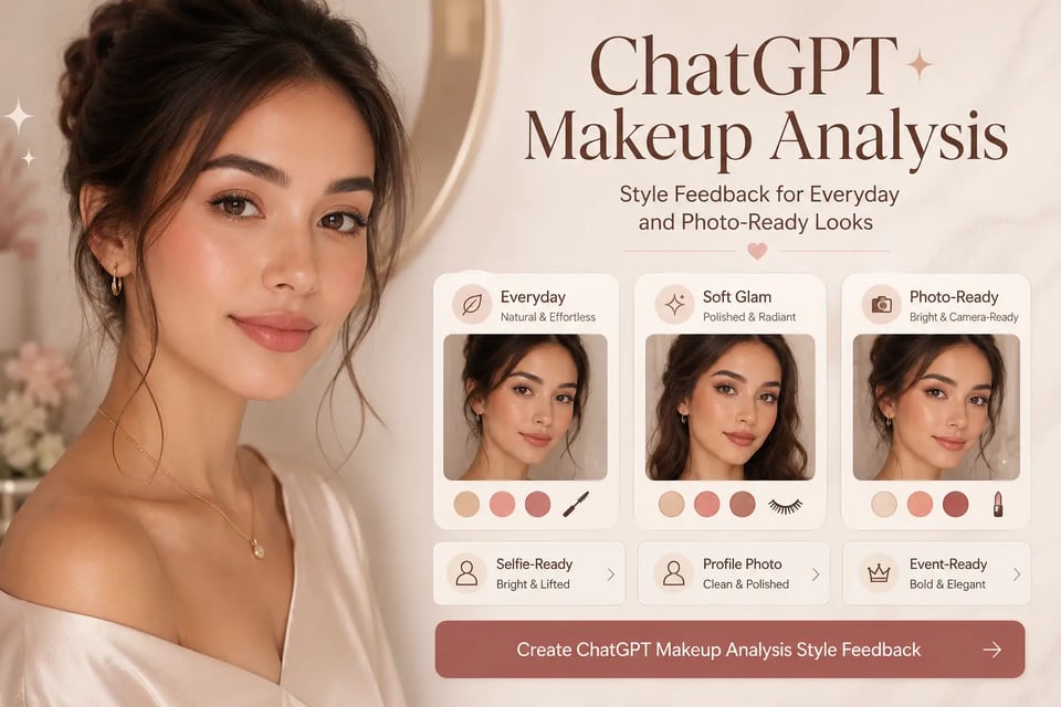 ChatGPT Makeup Analysis Style Feedback for Everyday and Photo-Ready Looks
