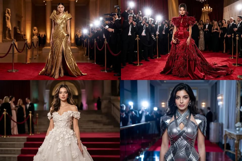 使用Met Gala AI图像生成器生成高级定制造型