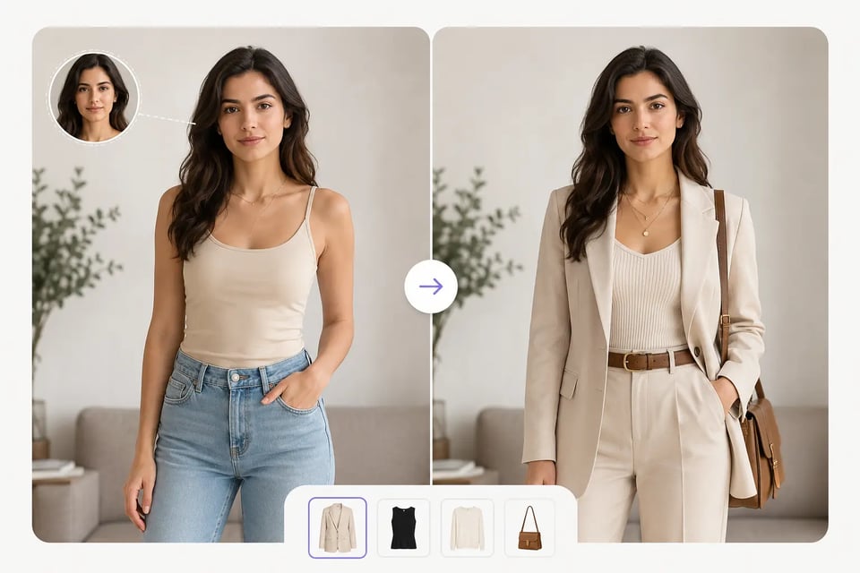 Realistic AI Virtual Try On with Natural Photo Blending